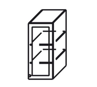 Кухонный шкаф Верона настенный однодверный с полкой  918*600*320 мм, глянец/софт в Шахтах