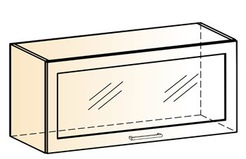Шкаф навесной Яна L800 Н360 (1 дв. рам.) в Батайске