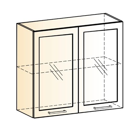 Кухонный шкаф Яна L800 Н720 (2 дв. рам.) в Шахтах - изображение
