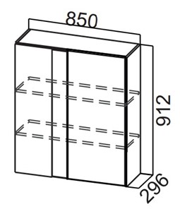 Кухонный угловой шкаф Стайл, Ш850у/912, МДФ в Шахтах