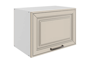 Шкаф на кухню Атланта L500 Н360 (1 дв. гл.) эмаль (белый/сливки патина платина) в Шахтах