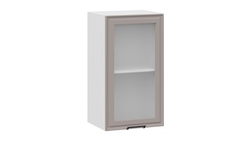Навесной шкаф Белладжио 1В4С (Белый, Софт капучино) в Шахтах