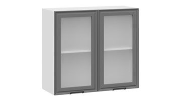 Кухонный шкаф Белладжио 1В8С (Белый, Софт графит) в Шахтах - предосмотр