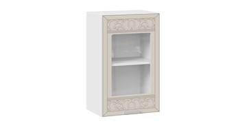 Навесной кухонный шкаф Долорес 1В45С (Белый/Крем) в Шахтах