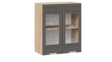 Навесной кухонный шкаф Долорес 1В6С (Дуб крафт золотой/Муссон) в Батайске