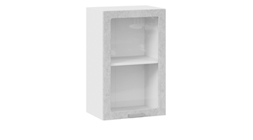 Настенный шкаф Гранита 1В45С (Белый/Бетон снежный) в Шахтах - предосмотр
