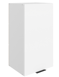 Шкаф настенный Стоун L400 Н720 (1 дв. гл.) (белый/джелато софттач) в Шахтах