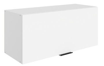 Кухонный шкаф Стоун L800 Н360 (1 дв. гл.) (белый/джелато софттач) в Шахтах