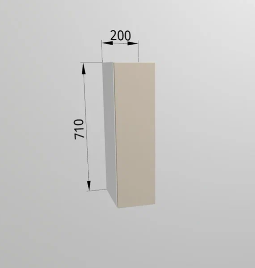Навесной шкаф В7 20, Сатин/Белый в Шахтах - изображение 1