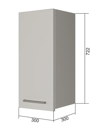 Шкаф кухонный В7 30, Серый/Антрацит в Шахтах - изображение