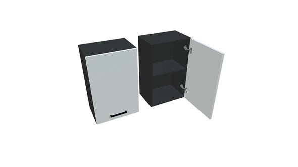 Кухонный шкаф В7 50, Белое гладкое Ламарти/Антрацит в Шахтах - изображение
