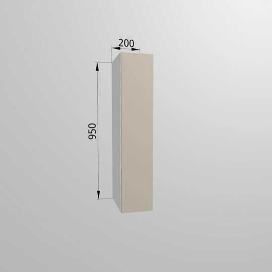 Кухонный навесной шкаф В9 20, Сатин/Белый в Шахтах - изображение 1