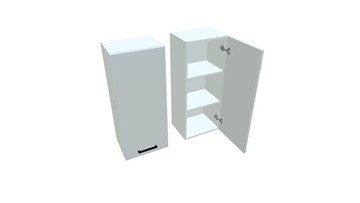 Навесной кухонный шкаф В9 40, Белое гладкое Ламарти/Белый в Таганроге