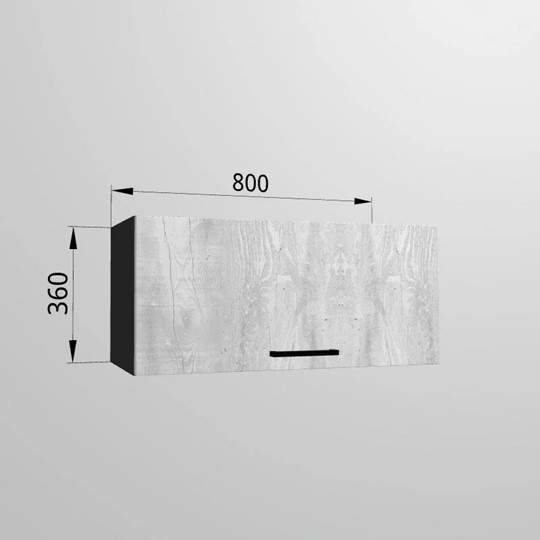 Настенный шкаф ВГ 80, Бетон пайн/Антрацит в Шахтах - изображение 1