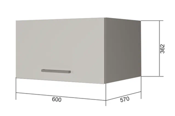 Кухонный шкаф ВГ60Г, Белое гладкое Ламарти/Антрацит в Таганроге