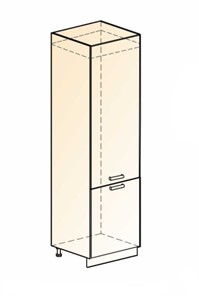 Шкаф-пенал под холодильник Бостон L600 (2 дв. гл.) в Шахтах