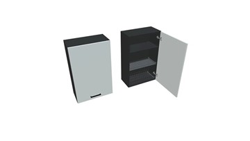Кухонный шкаф ВС9 60, Белое гладкое Ламарти/Антрацит в Шахтах