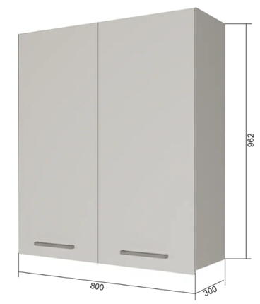 Кухонный шкаф ВС9 80, Сатин/Белый в Шахтах - изображение