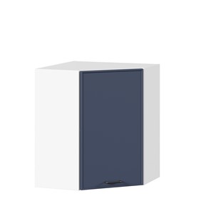 Настенный угловой шкаф Индиго ЛД 298.610.000.116, Белый/Тёмно-синий в Шахтах - предосмотр