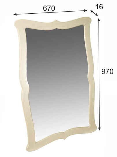 Зеркало настенное Берже 23 (слоновая кость) в Шахтах - изображение 5