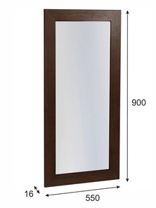 Зеркало настенное Берже 24-90 (темно-коричневый) в Шахтах - предосмотр 3