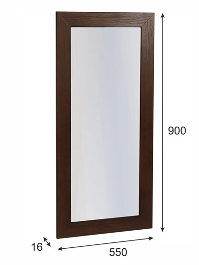 Зеркало настенное Берже 24-90 (темно-коричневый) в Шахтах - изображение 3