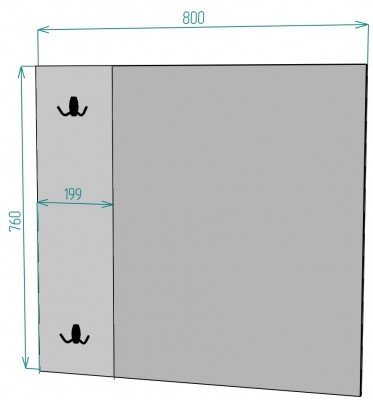 Навесное зеркало Лофт Z10, Белый в Шахтах - изображение 1