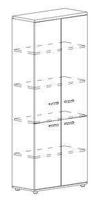 Шкаф для документов 4-х дверный Albero (78х36,4х193) в Шахтах