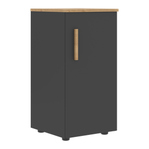 Шкаф колонна низкий с глухой правой дверью FORTA Графит-Дуб Гамильтон  FLC 40.1 (R) (399х404х801) в Ростове-на-Дону