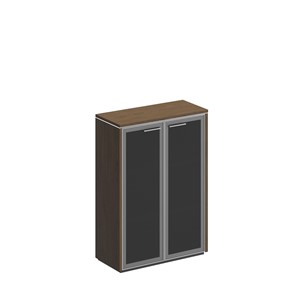 Шкаф для документов средний Orion, дуб табачный, со стеклянными дверьми (94х41х132) ВЛ 312 в Шахтах