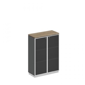 Шкаф для документов средний стекло в рамке Speech Cube (90x40x124.6) СИ 319 ДС АР ХР в Ростове-на-Дону