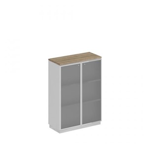 Шкаф для документов средний стекло в рамке Speech Cube (90x40x124.6) СИ 319 ДС БП ХР в Ростове-на-Дону