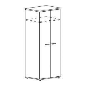 Шкаф для одежды глубокий А4, (78x59x193) белый премиум А4 9311 БП в Шахтах