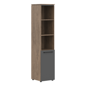 Шкаф колонка с глухой нижней дверью MORRIS TREND Антрацит/Кария Пальмира MHC 42.5 (429х423х1956) в Шахтах - предосмотр
