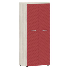 Шкаф с дверцами TORR LUX TLHC 85.1 с глухими дверьми и топом 854х452х1958 Сосна Эдмонт/ Красный в Шахтах