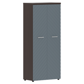 Шкаф с дверцами TORR LUX TLHC 85.1 с глухими дверьми и топом 854х452х1958 Венге Магия/ Серо-голубой в Шахтах