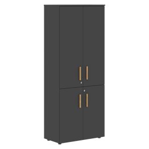 Шкаф комбинированный FORTA Черный Графит FHC 80.2(Z) (798х404х1965) в Шахтах