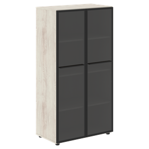 Шкаф средний со стеклянными  дверцами LOFTIS Сосна Эдмонт LMC 80.2 (800х430х1517) в Шахтах