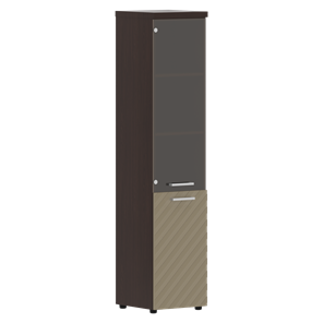 Шкаф-стеллаж TORR LUX TLHC 42.2 L колонка комбинированная с топом 435х452х1958 Венге/ Капучино в Шахтах