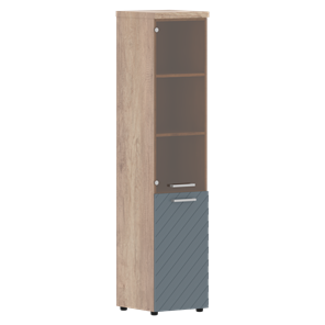 Стеллаж с дверью TORR LUX TLHC 42.2 R колонка комбинированная с топом 435х452х1958 Дуб Каньон/ Серо-голубой в Шахтах