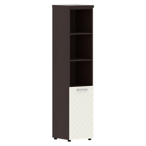 Шкаф-стеллаж TORR LUX TLHC 42.5 R колонка с глухой малой дверью и топом 435х452х1958 Венге/ Латте в Шахтах
