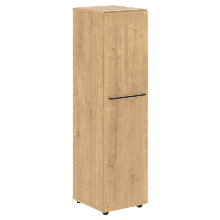 Шкаф с глухой дверью узкий средний LOFTIS Дуб Бофорд LMC 40.1 (400х430х1517) в Шахтах - изображение