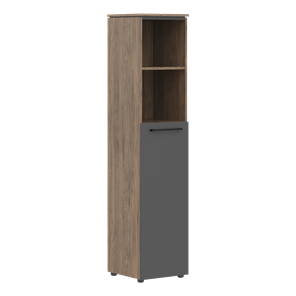 Шкаф колонка с глухой средней дверью MORRIS TREND Антрацит/Кария Пальмира MHC 42.6 (429х423х1956) в Таганроге