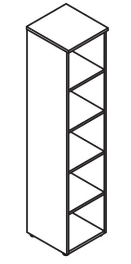 Шкаф высокий MORRIS  Дуб Базель/Венге Магия MHC 42.5 (429х423х1956) в Шахтах - изображение 2