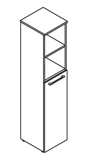 Шкаф высокий MORRIS  Дуб Базель/Венге Магия MHC 42.6 (429х423х1956) в Шахтах - изображение 1