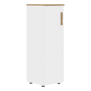 Шкаф колонна средний с левой дверью FORTA Белый-Дуб Гамильтон  FMC 40.1 (L) (399х404х801) в Ростове-на-Дону