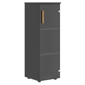 Средний шкаф колонна со стеклянной правой дверью FORTA Черный ГрафитFMC 40.2 (R) (399х404х801) в Шахтах