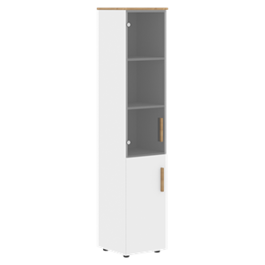 Высокий шкаф с глухой дверью колонна FORTA Белый-Дуб Гамильтон  FHC 40.2 (L/R) (399х404х1965) в Ростове-на-Дону