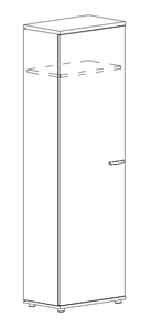 Шкаф для одежды узкий Albero (60х36,4х193) в Шахтах