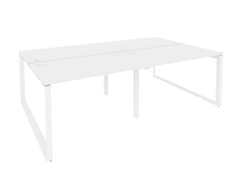 Офисный стол на металлокаркасе O.MO-D.RS-4.2.7, Белый/Белый бриллиант в Шахтах